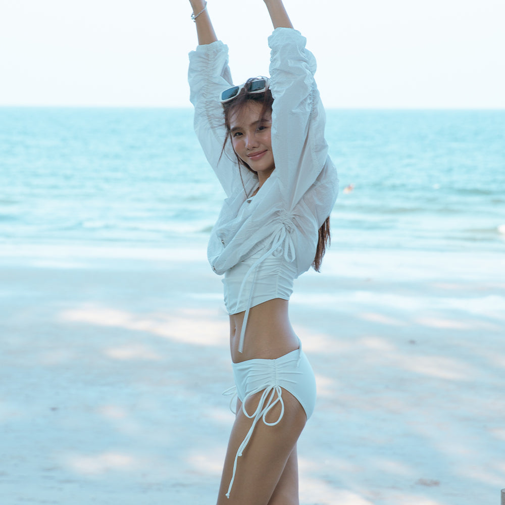 셔링 크롭 바람막이