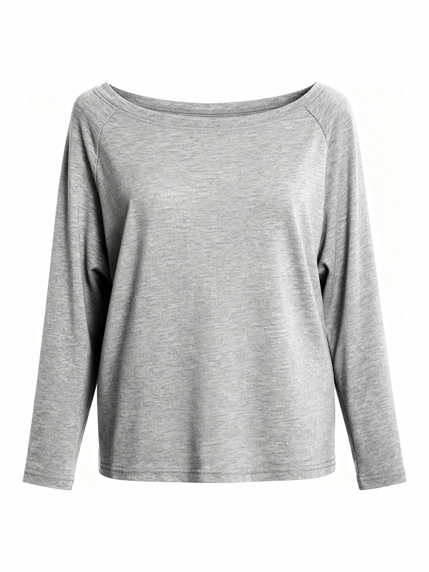 All Day Basic Off Shoulder Top Gray