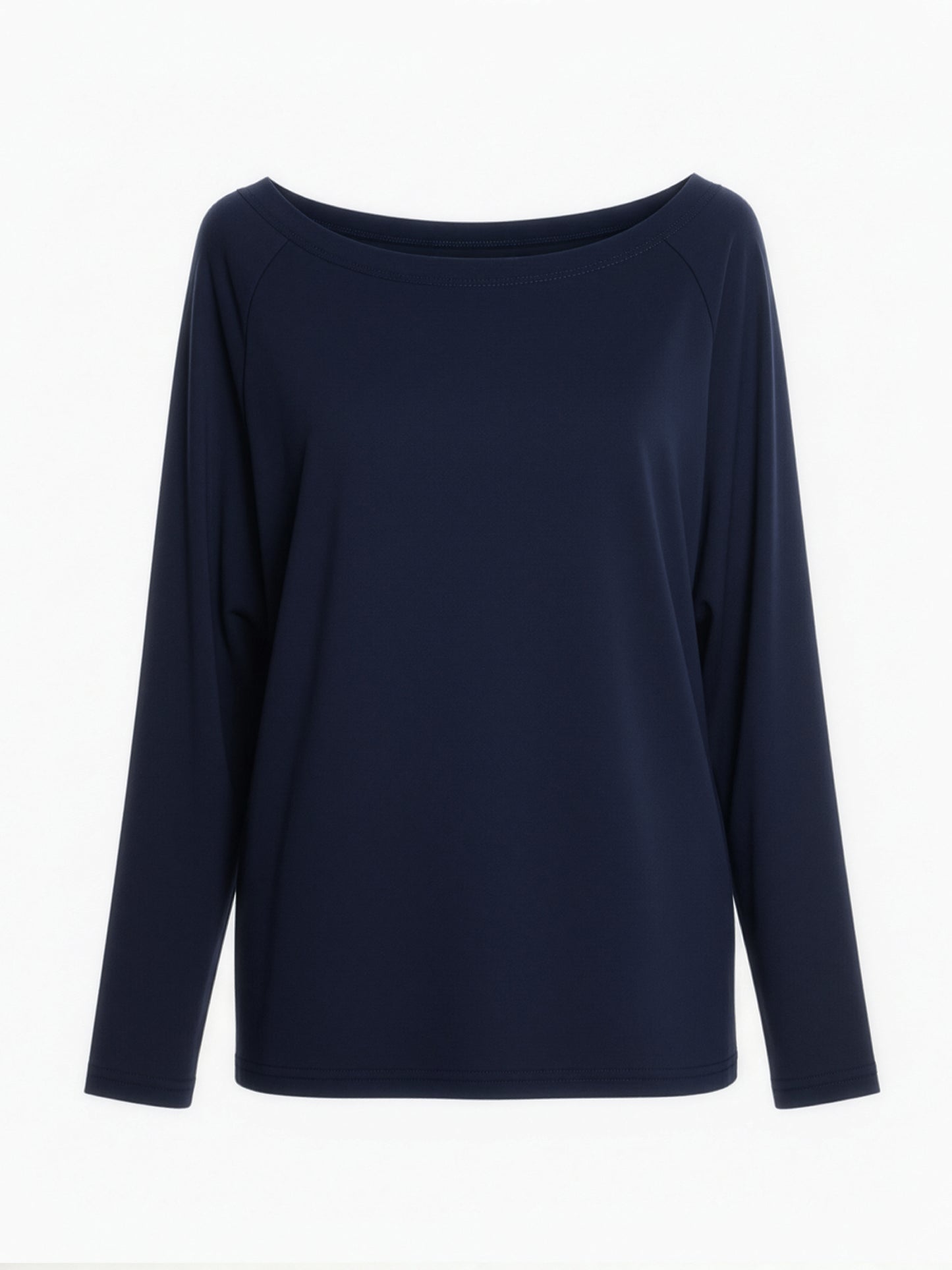 All Day Basic Off Shoulder Top Navy