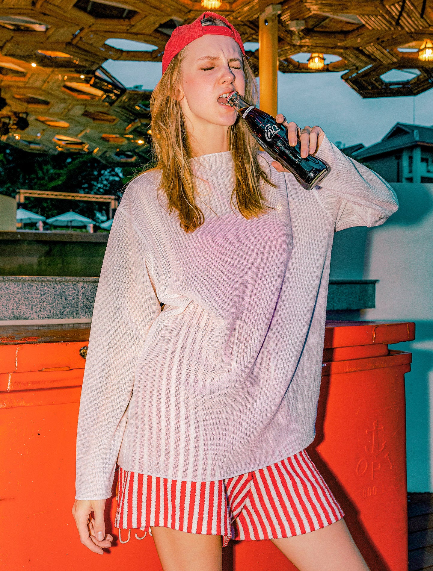 Red Stripe Pants
