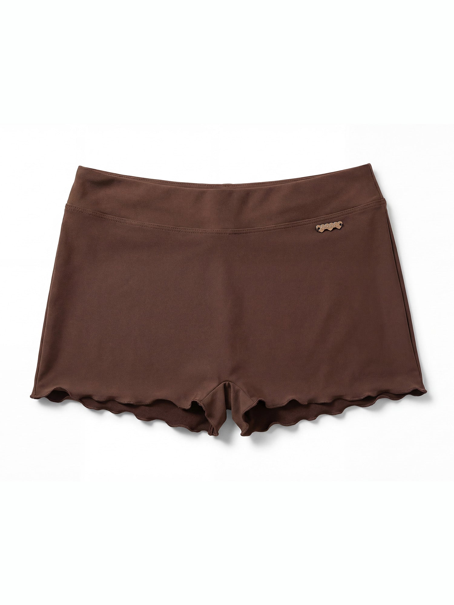 Minimal Boyshort Swim Bottoms Brown