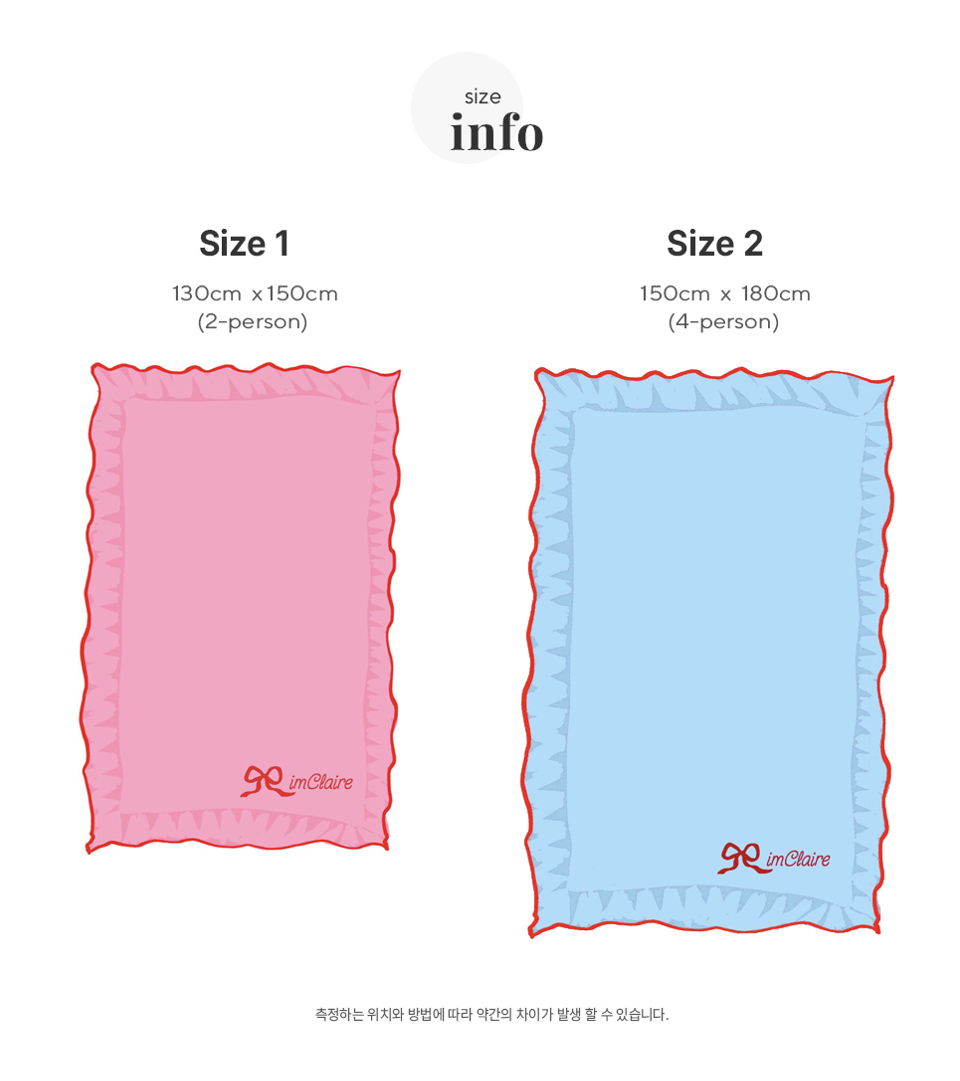 Ruffle Picnic Blanket Blue