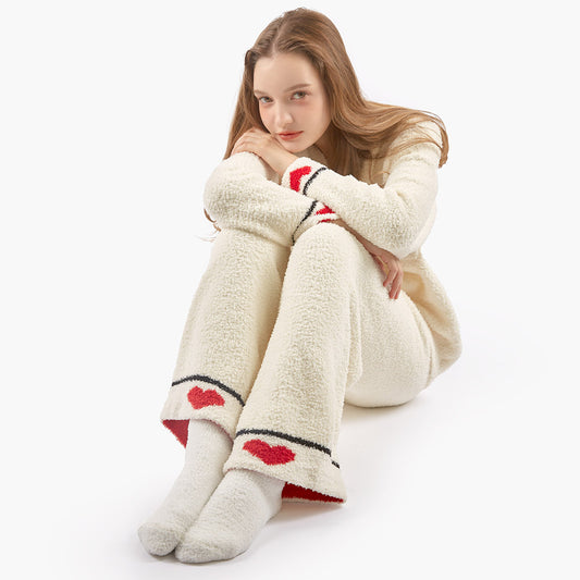 Sweetheart Heart-Point Ultra-Soft Fleece Pajama Set