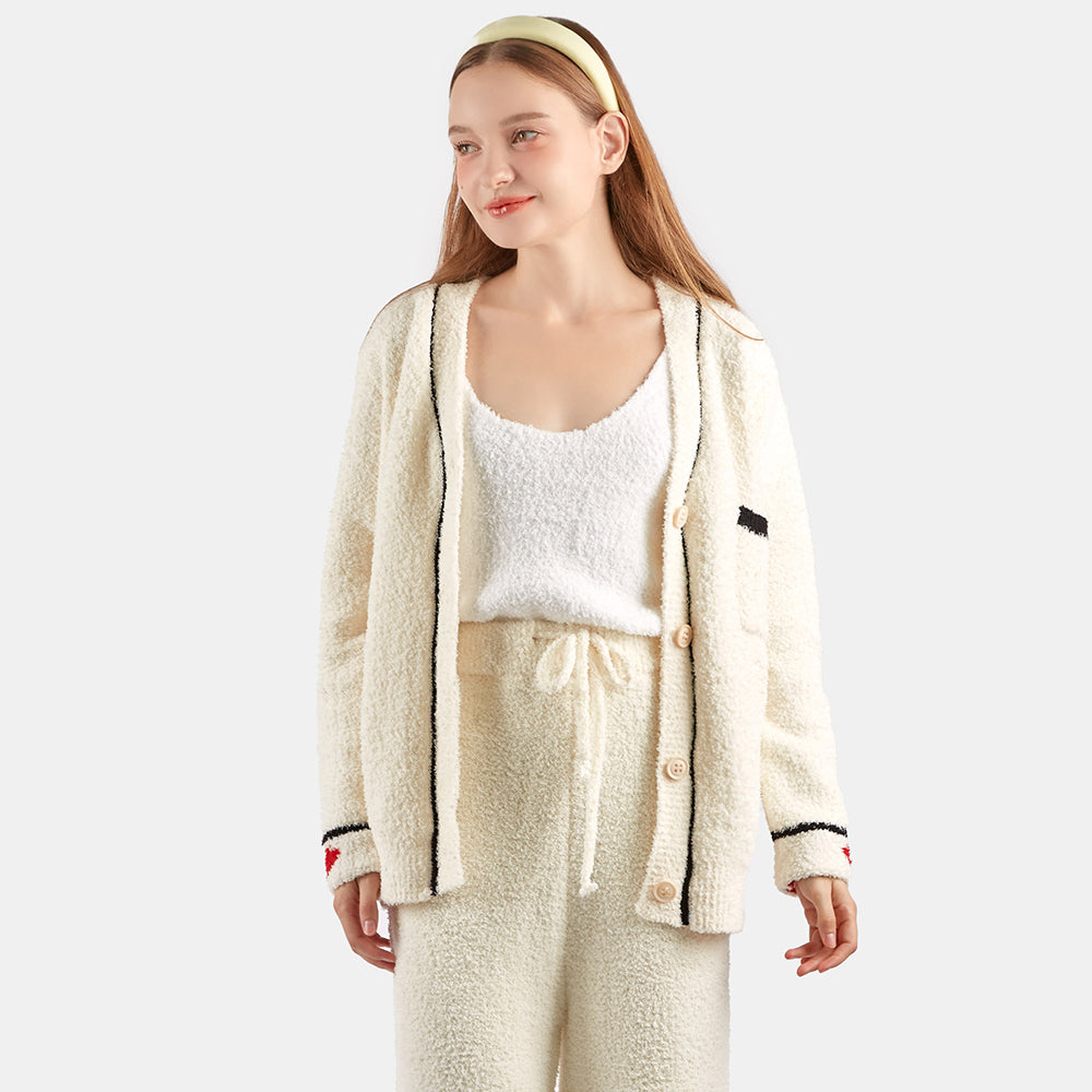 Sweetheart Heart-Point Ultra-Soft Fleece Pajama Set