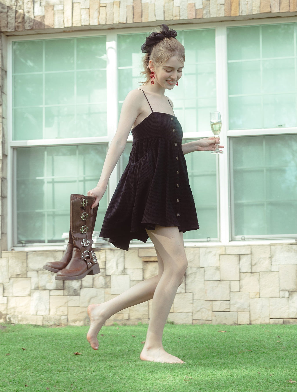 Breezy Charm Button Dress