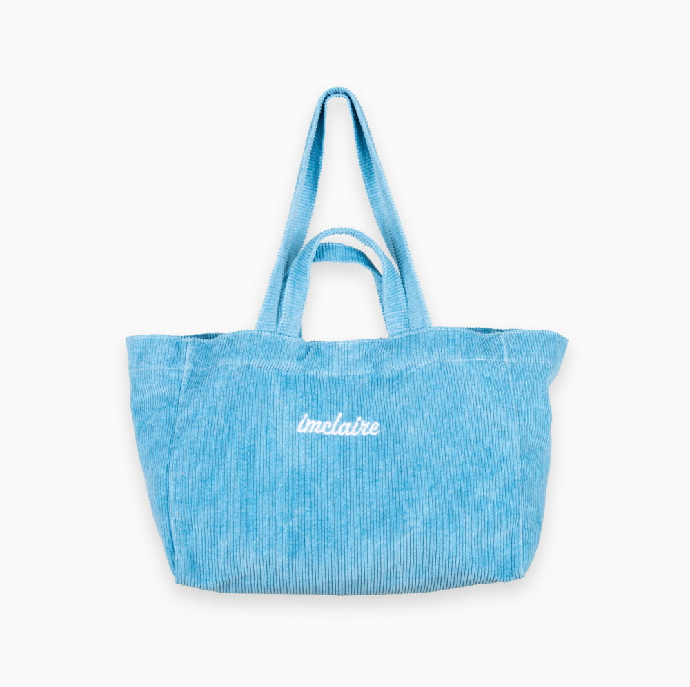 Corduroy Beach Tote Pink