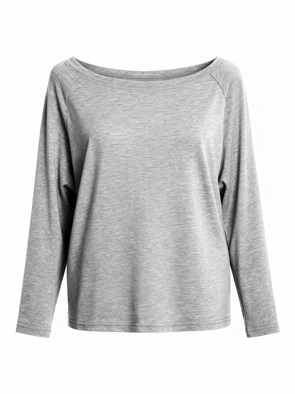 All Day Basic Off Shoulder Top Gray