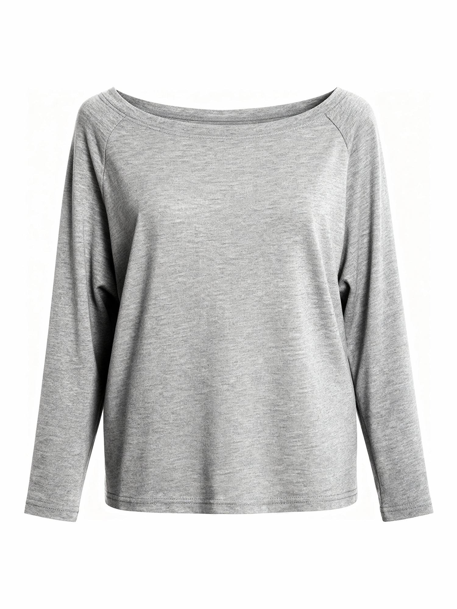 All Day Basic Off Shoulder Top Gray