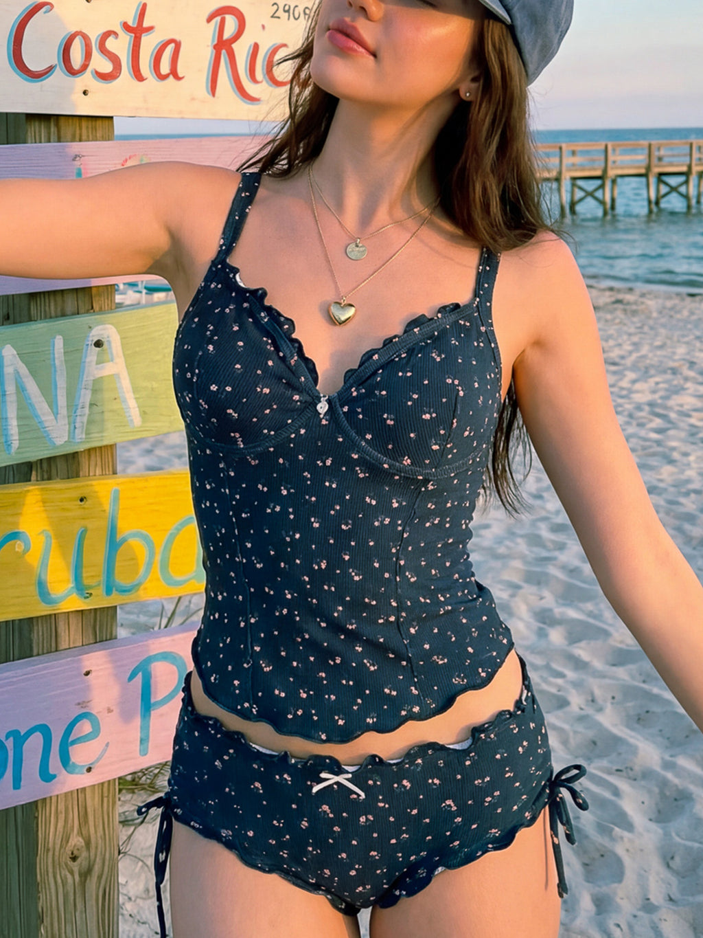 Misty Bustier Two-Piece Bikini Navy