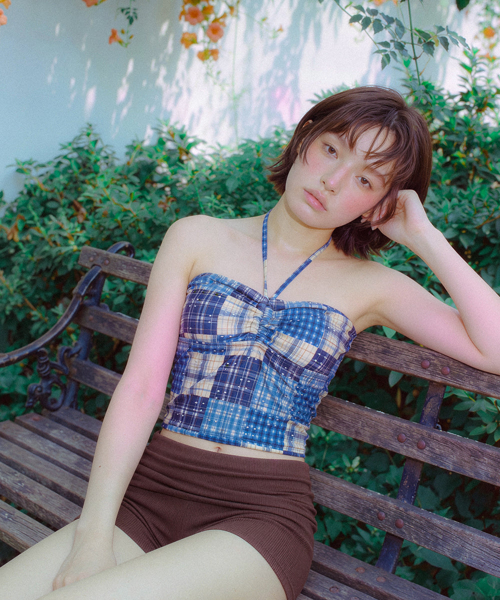 High-Waisted Foldover Swim Pants