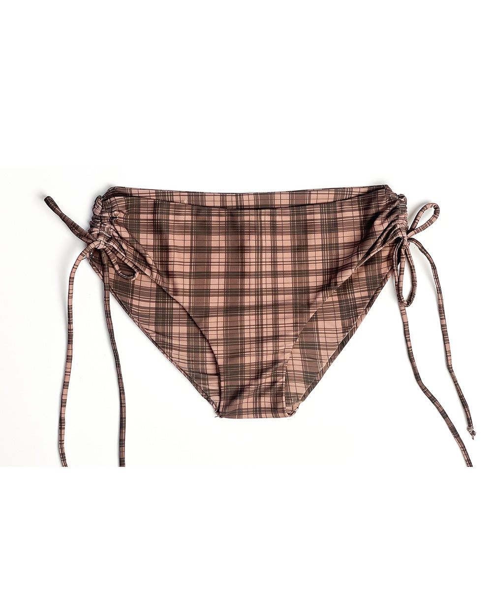 Cocoa Checked Bikini Bottoms