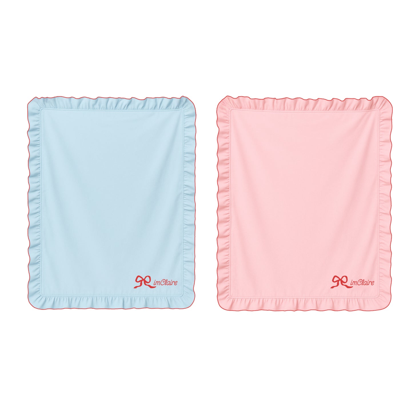 Ruffle Picnic Blanket Blue
