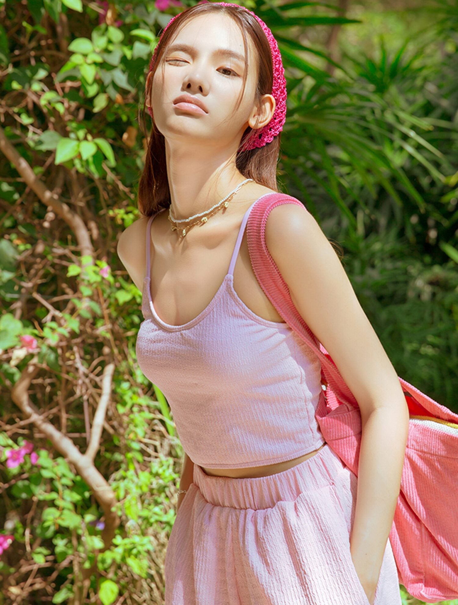 Cozy cover Bikini Set of 3 Pink