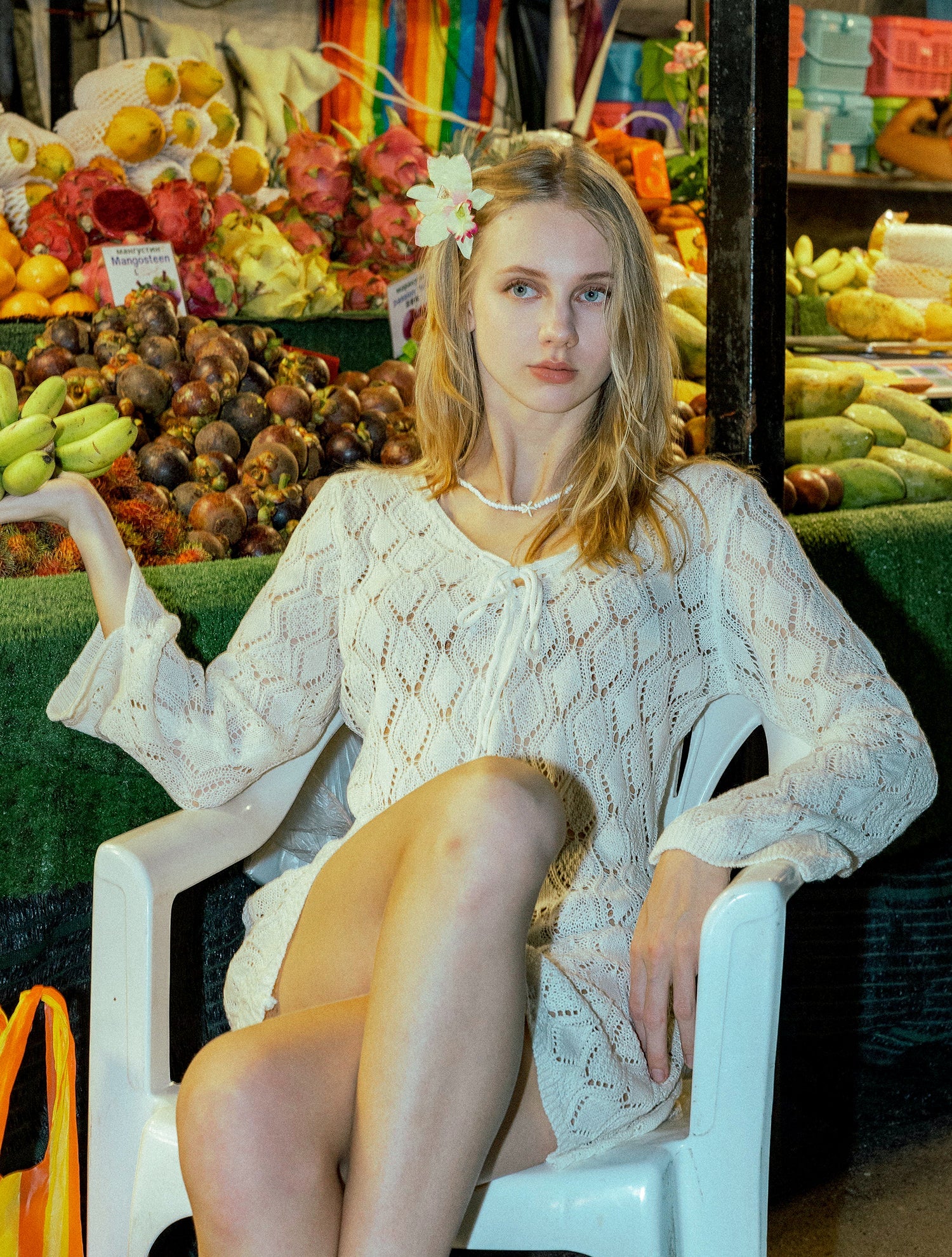 Elegant Crochet Lace Dress – Boho Style