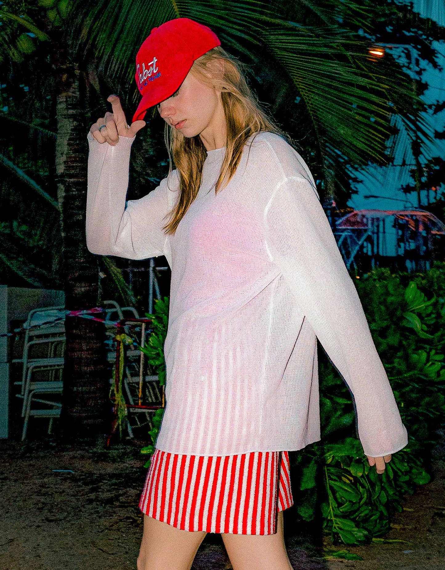 Terry Half Pants Red