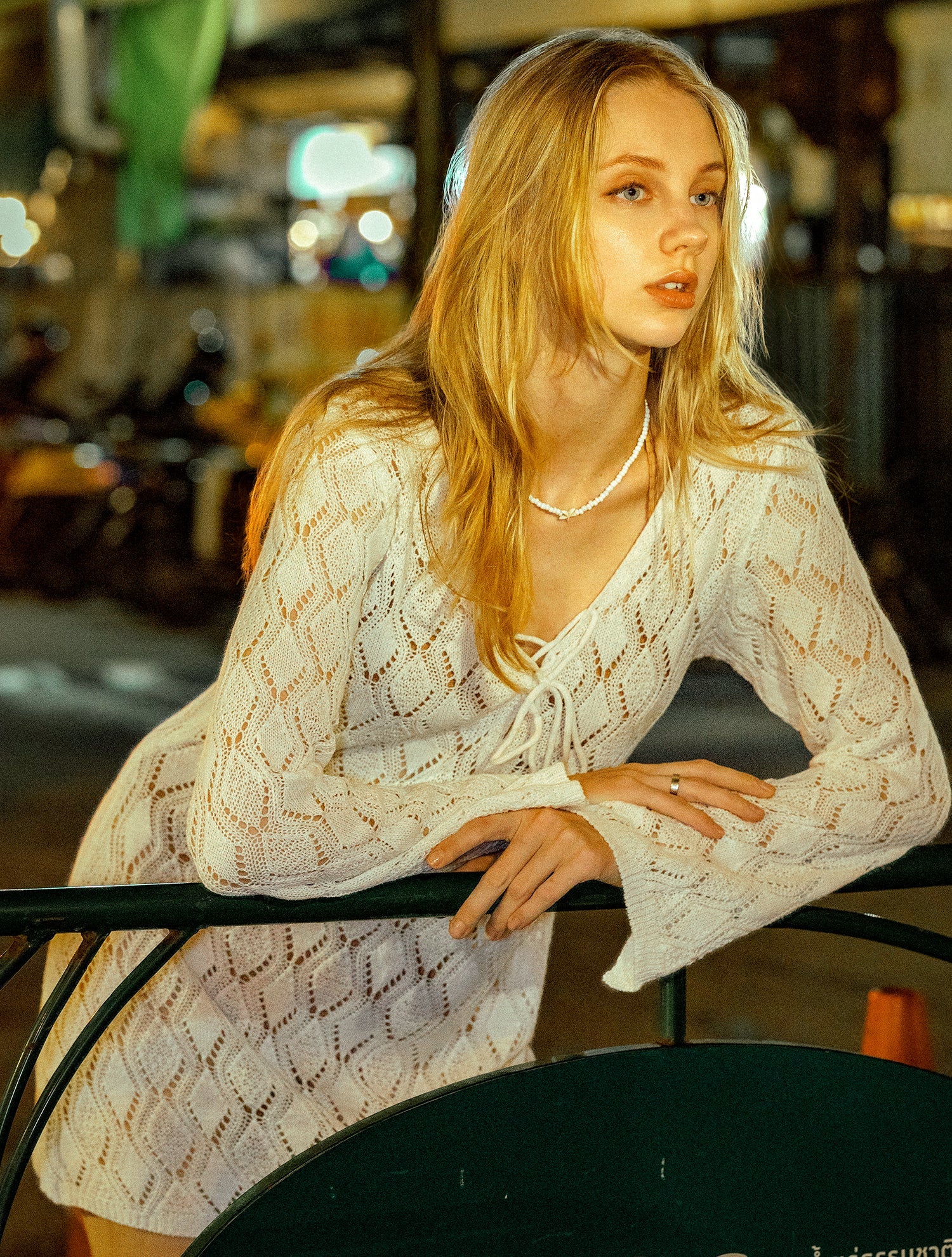 Elegant Crochet Lace Dress – Boho Style