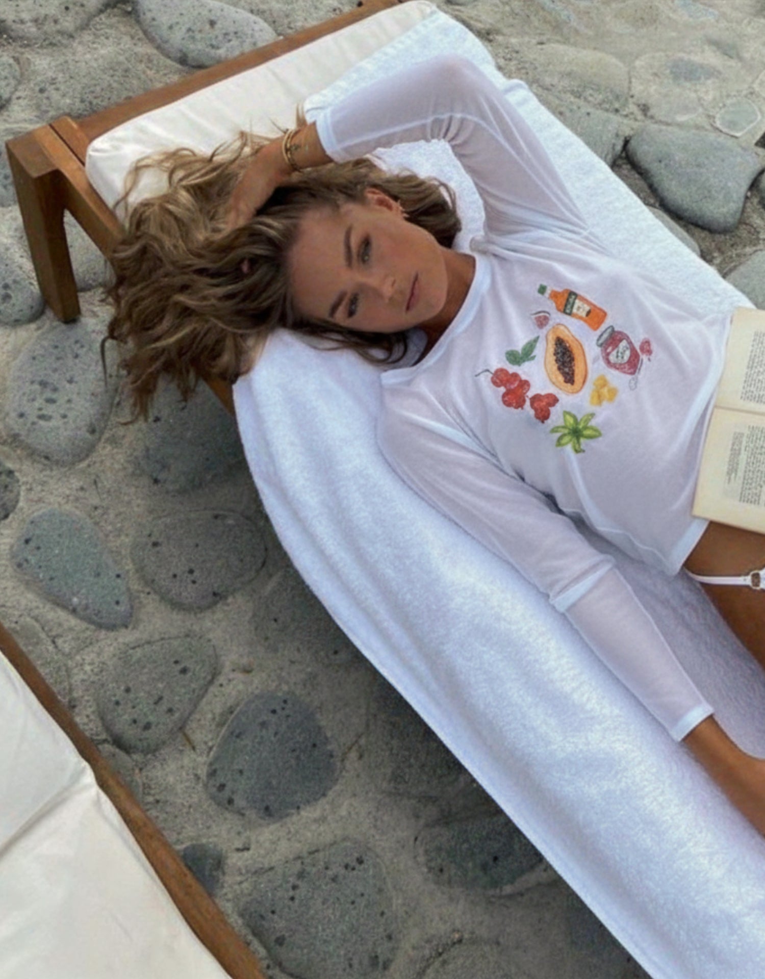 Tropical Loose Beach Cover-Up Long Sleeve