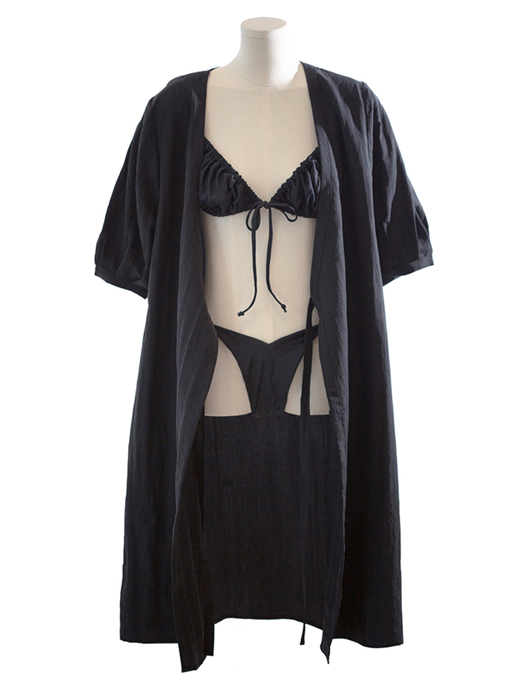 Breeze Blush Cover-Up Robe Black