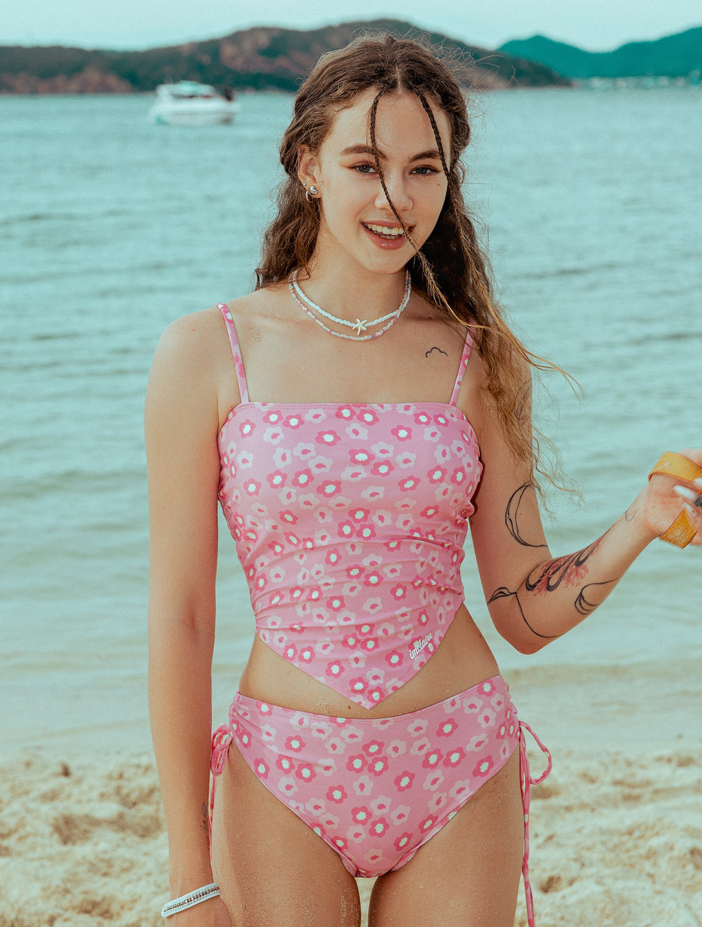 Blooming Pink Bustier Bikini