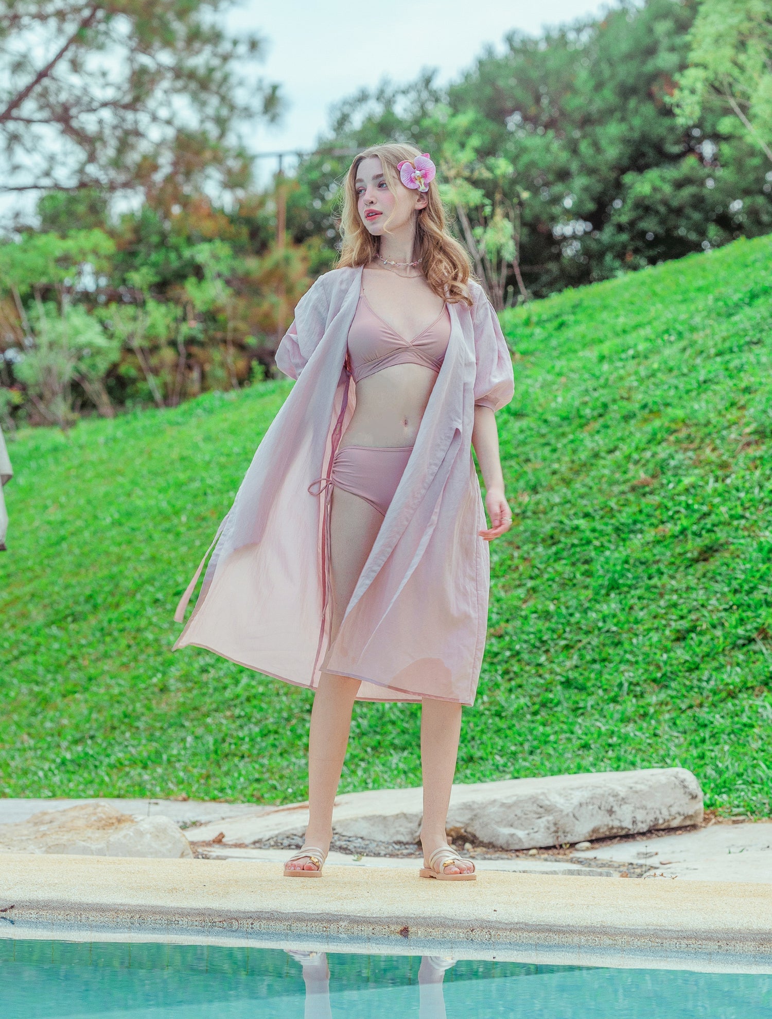 Breeze Blush Cover-Up Robe Pink