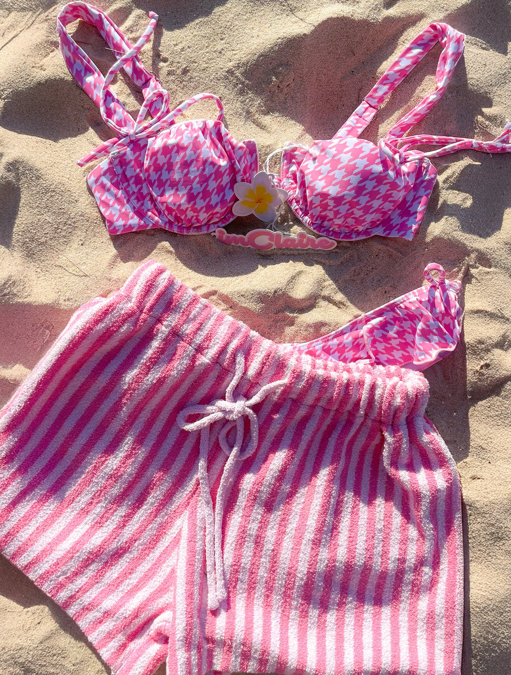 Pantalones cortos Terry rosa