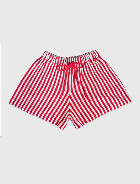 Terry Half Pants Red
