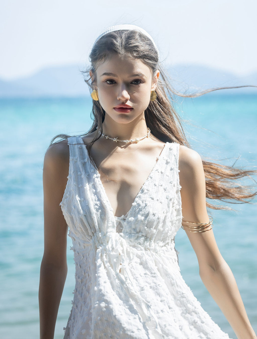 Bliss Boho Mini Dress White