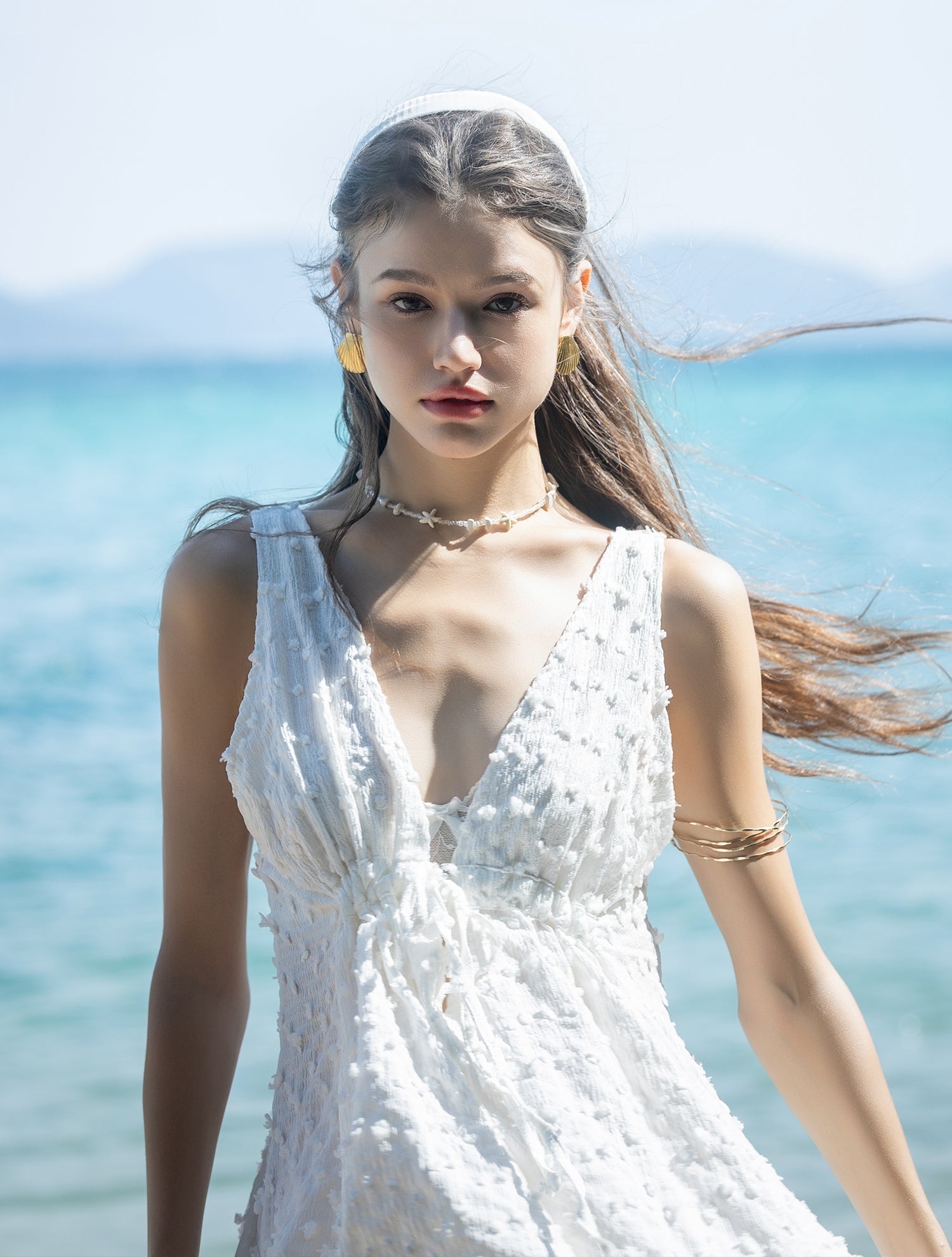 Bliss Boho Mini Dress White