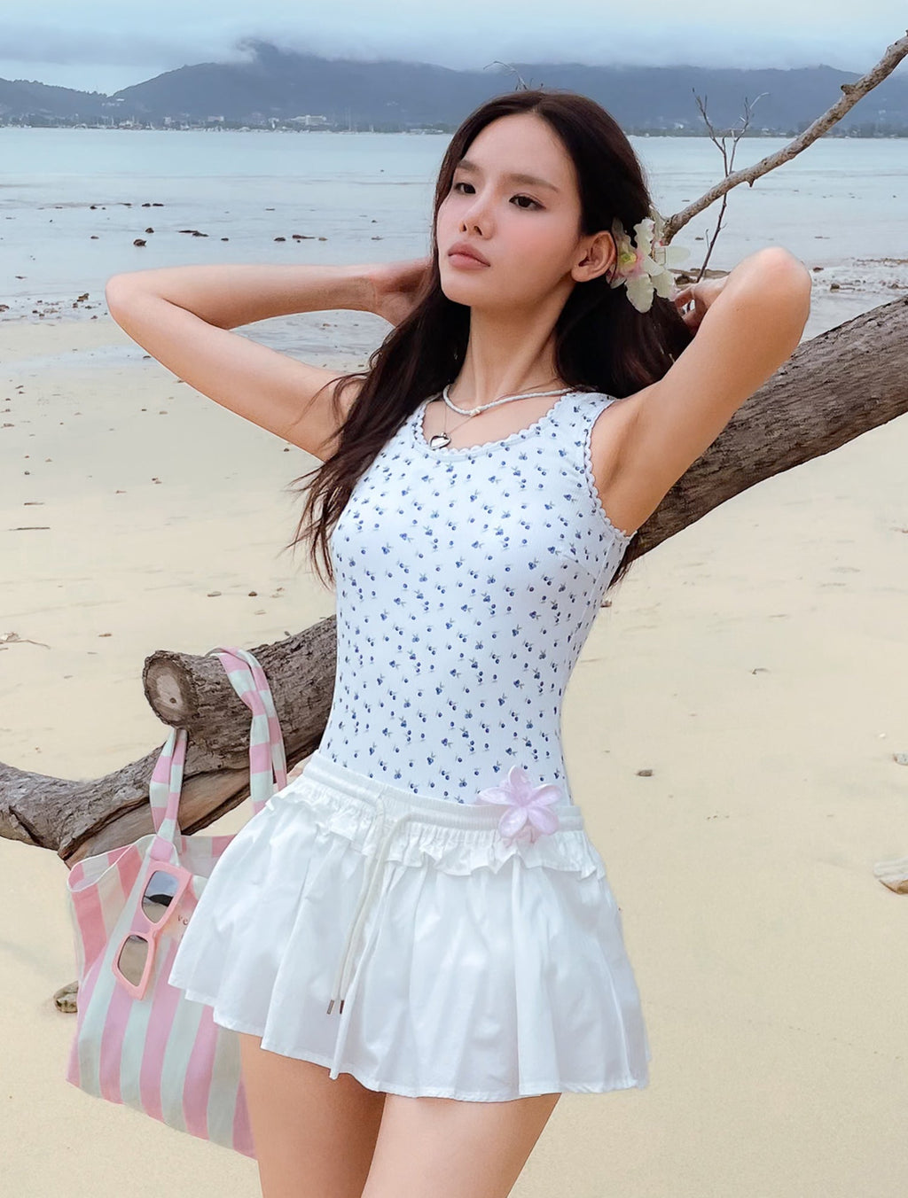 Misty One Piece Swimsuit White