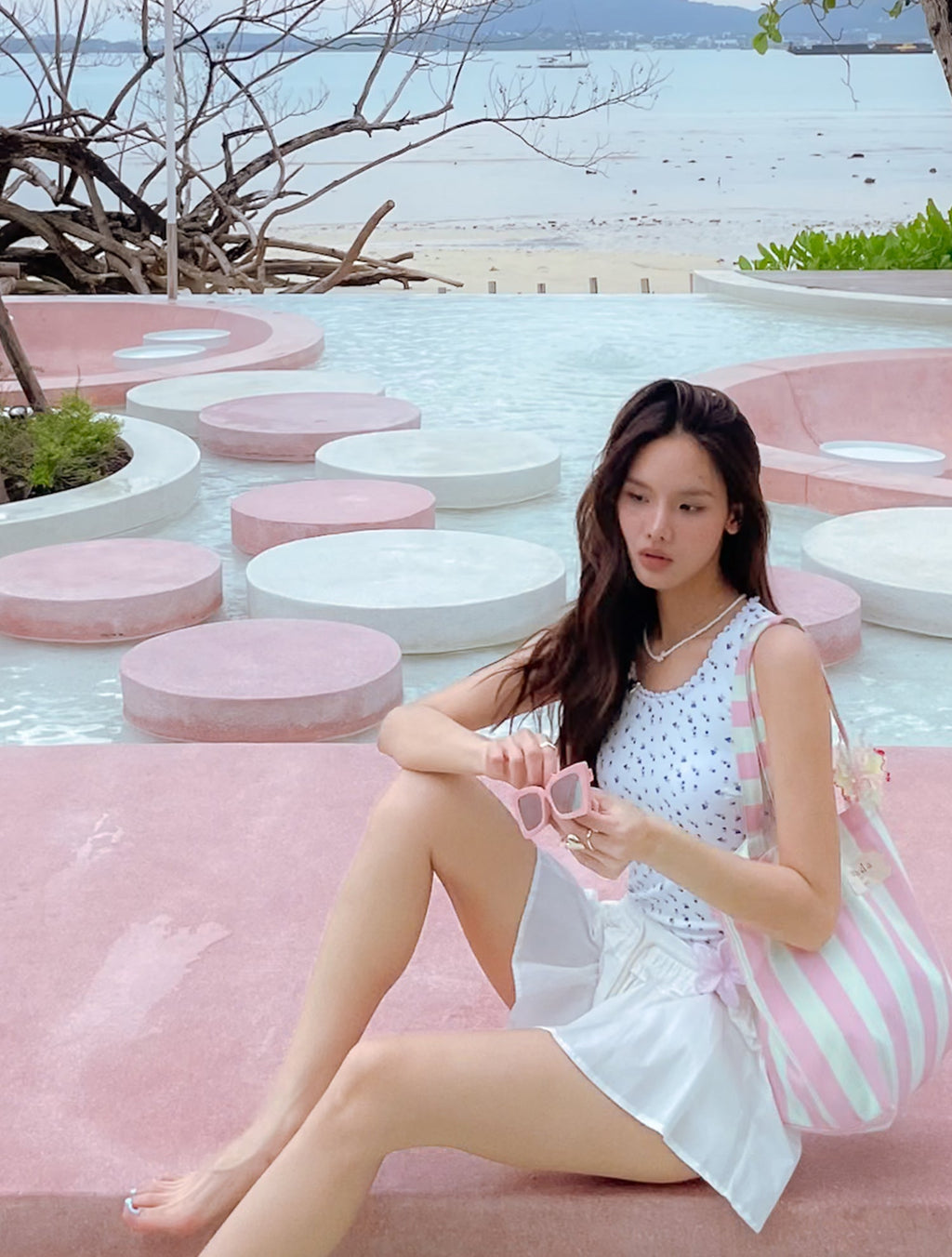 Misty One Piece Swimsuit White